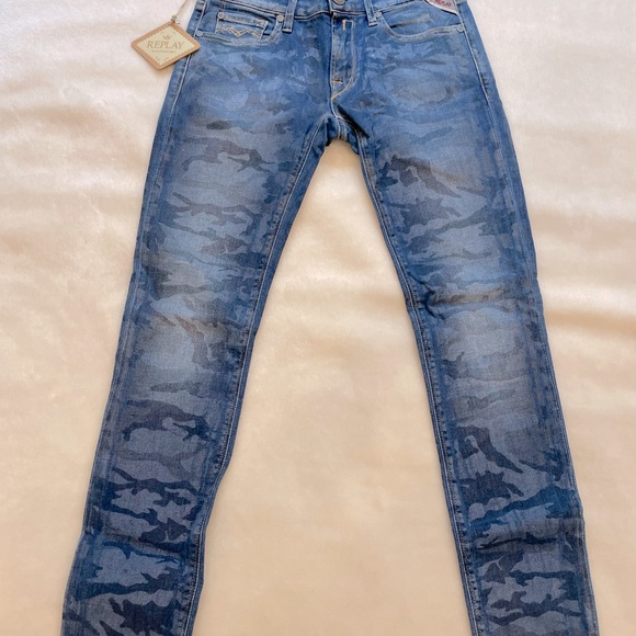 Replay Luz Skinny dark blue stretch denim 25 - Picture 1 of 3